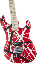 EVH STRIPED SERIES 5150 Electric Guitar (Red With Black And White Stripes)