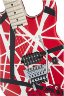 EVH STRIPED SERIES 5150 Electric Guitar (Red With Black And White Stripes)