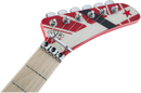 EVH STRIPED SERIES 5150 Electric Guitar (Red With Black And White Stripes)
