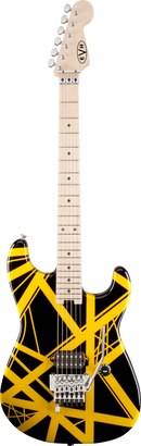 EVH STRIPED SERIES Electric Guitar (Black With Yellow Stripes)