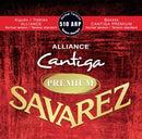 Jeu de cordes Savarez 510ARP Alliance Cantiga Premium pour guitare classique - Tension normale