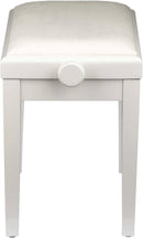 Proel PB90VBWWH Professional Wooden Keyboard Bench With Velvet Seat (White Polished)