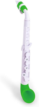 Nuvo N520JWGN jSax Saxophone de démarrage incurvé en plastique V2 (blanc/vert)