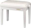 Proel PB90VBWWH Professional Wooden Keyboard Bench With Velvet Seat (White Polished)