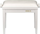 Proel PB90VBWWH Professional Wooden Keyboard Bench With Velvet Seat (White Polished)