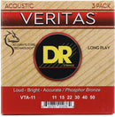 DR Handmade Strings VTA-11-3PK Veritas Phosphor Bronze Acoustic Guitar Strings