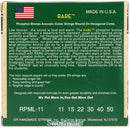 DR Handmade Strings RPML-11-3PK Rare Acoustic Guitar Strings (Phosphor Bronze, 3 Pack) - .011-.050 Custom Light