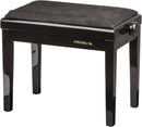 Proel PB90VBBBK Professional Wooden Keyboard Bench With Black Velvet Seat (Black Polished)