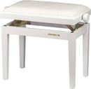 Proel PB90VBWWH Professional Wooden Keyboard Bench With Velvet Seat (White Polished)