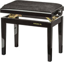 Proel PB90VBBBK Professional Wooden Keyboard Bench With Black Velvet Seat (Black Polished)