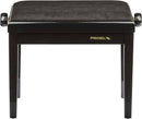Proel PB90VBBBK Professional Wooden Keyboard Bench With Black Velvet Seat (Black Polished)