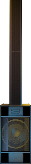 BASSBOSS SUBLIM8 Powered Column PA System (Black)