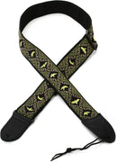 PRS Jacquard Hootenanny Style Guitar Strap (Yellow & Black Birds)