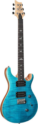 PRS SE CUSTOM 24 Electric Guitar (Blue Matteo, Natural Back)