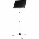 K&M 118/4 Pupitre d'orchestre chromé avec bureau en bois noir