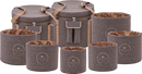 Set de 8 housses pour bols chantants en cristal Meinl CSBPSSET3 Sonic Energy (Brun)