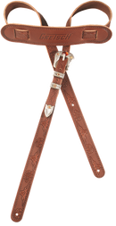 Sangle de guitare en cuir repoussé VINTAGE Gretsch Guitars (Walnut)