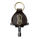 Levy A81C-DBR-LEVY Drum Key/Pick Holder Keychain (Dark Brown)