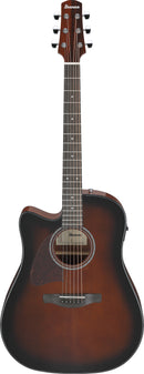 Guitare acoustique Ibanez AAD51LCEDVS Advanced Acoustic Series pour gaucher (Dark Violin Sunburst brillant)