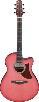 Guitare électro-acoustique Ibanez AAM50CECRO (Coral Red Burst Open Pore)