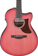 Guitare électro-acoustique Ibanez AAM50CECRO (Coral Red Burst Open Pore)