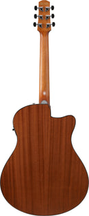 Guitare acoustique Ibanez AAM50LCEOLB pour gaucher (Open Pore Light Brown Sunburst)