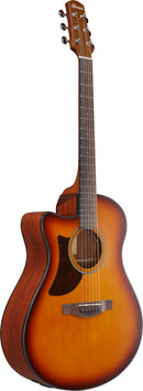 Guitare acoustique Ibanez AAM50LCEOLB pour gaucher (Open Pore Light Brown Sunburst)