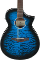 Ibanez AEWC16QATLH Acoustic Guitar (Transparent Blue Sunburst High Gloss)
