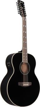 Ibanez AJ7012M1EBK 12 Strings Acoustic Guitar (Black High Gloss)