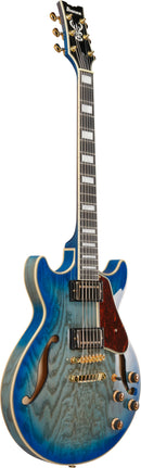 Ibanez AM93QAJBB AM Artcore Expressionist Semi-Hollow Electric Guitar (Jet Blue Burst)
