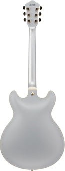 Ibanez AS73GMSF Semi Hollow-Body Electric Guitar (Moonstone Silver Flat)