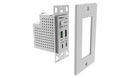 BZB Gear BG-EXH-70UCWP-W 4K UHD 18Gbps HDBaseT HDMI/USB-C/RS-232 Wall Plate Transmitter/Receiver Kit
