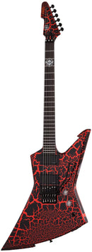 Schecter BALSAC E-1 FR Electric Guitar (Black Orange Crackle)
