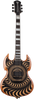 Schecter BARBARIAN Wylde Audio Left-Handed Electric Guitar (Psychic Bullseye Rawtop)