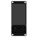 Caymon CASY124/B Angled Male XLR to 3 Pin Terminal Wall Plate