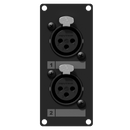 Caymon CASY125/B 2 Female XLR to 3 Pin Terminal Wall Plate