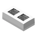 Audac CP45BOX2/W Double Surface Mount Box For 45 x 45 Standard Range (White)
