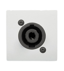 Audac CP45SPES/W Connection Plate D-Size Speaker (White, Solderless) - 45 x 45mm