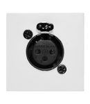 Plaque de connexion XLR femelle Audac CP45XLFS/W (blanche, sans soudure) - 45 x 45 mm