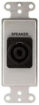 Covid D1124S-CA Neutrik 4 Pole Speakon Wall Plate (Clear Anodized)