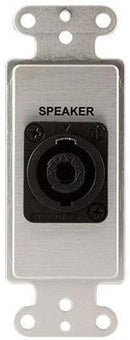 Covid D1124T-CA Neutrik 4 pôles Speakon Block Block Plate de paroi (clair anodisé)