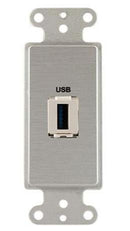 Covid D1146F-CA Keystone USB-3-AA Plaque murale à angle droit (clair anodisé)