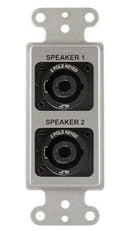 Covid D1223S-CA Neutrik 2 Pole Speakon Wall Plate (Clear Anodized)