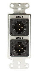 Covid D1226S-CA NeuTRIK 3 broches xlr plaque murale mâle (anodisé transparent)