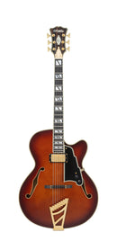 D'Angelico EXCEL 16 Archtop Hollow Body Electric Guitar (Amaretto Burst)
