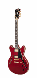 D'Angelico DAEDCTCH2GS Excel DC Semi-Hollow Electric Guitar (Trans Cherry)