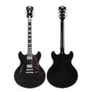 D'Angelico PREMIER DC Series Semi Hollow-Body Electric Guitar (Black Flake)