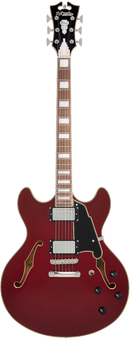 D'Angelico PREMIER DC Semi-Hollow Electric Guitar (Burnt Red)