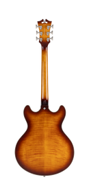 D'Angelico PREMIER DC Guitare électrique semi-creuse (Dark Iced Tea Burst)