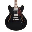 D'Angelico PREMIER DC Semi-Hollow Electric Guitar (Solid Black)